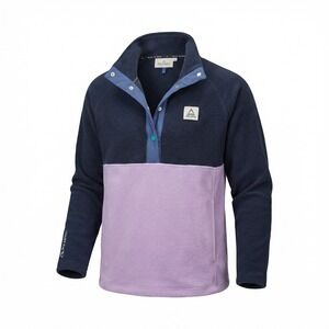 Passenger Polartec Fleece Pullover Navy Lavender Colorblock Men Small/Med Unisex